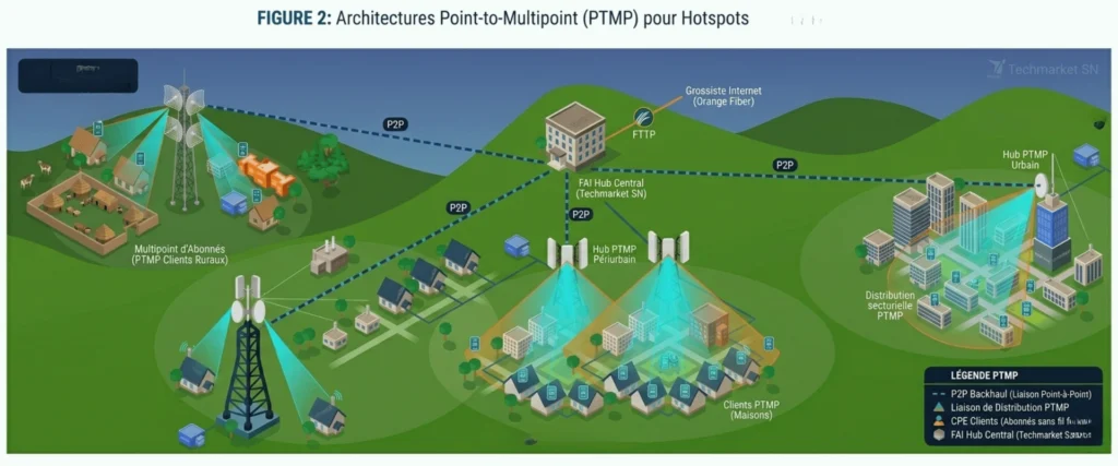 schéma de liaisons point to multipoint - techmarket