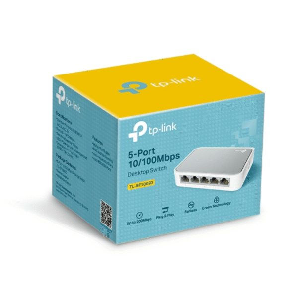 TP-Link TL-SF1005D – Switch Ethernet 5 ports 10/100 Mbps Ultra-Compact Plug & Play