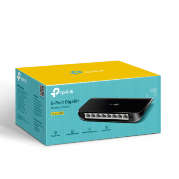 TP-Link TL-SG1008D – Switch Gigabit 8 ports 10/100/1000 Mbps Desktop Plug & Play
