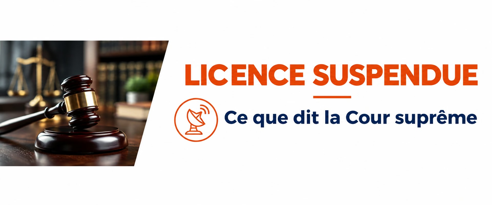 Marteau de juge symbolisant la suspension de la licence Starlink par la Cour suprême du Sénégal