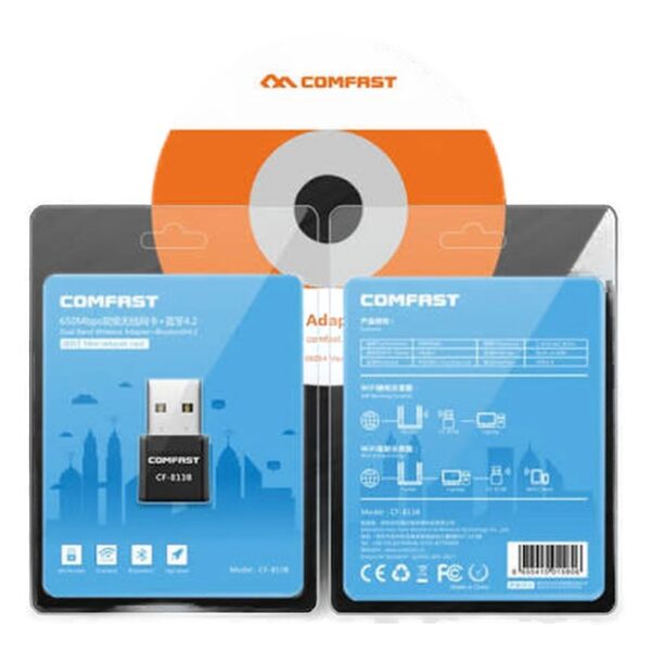 COMFAST CF-813B emballage et CD pilote Emballage de la clé USB WiFi COMFAST CF-813B avec CD du pilote